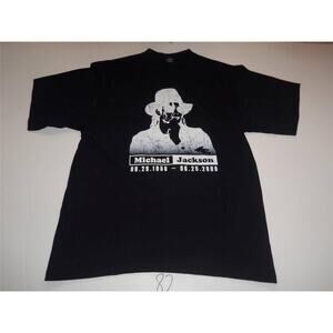 Michael Jackson Noiz TShirt Size XLarge 8-29-58 to 6-25-09 Black -021582